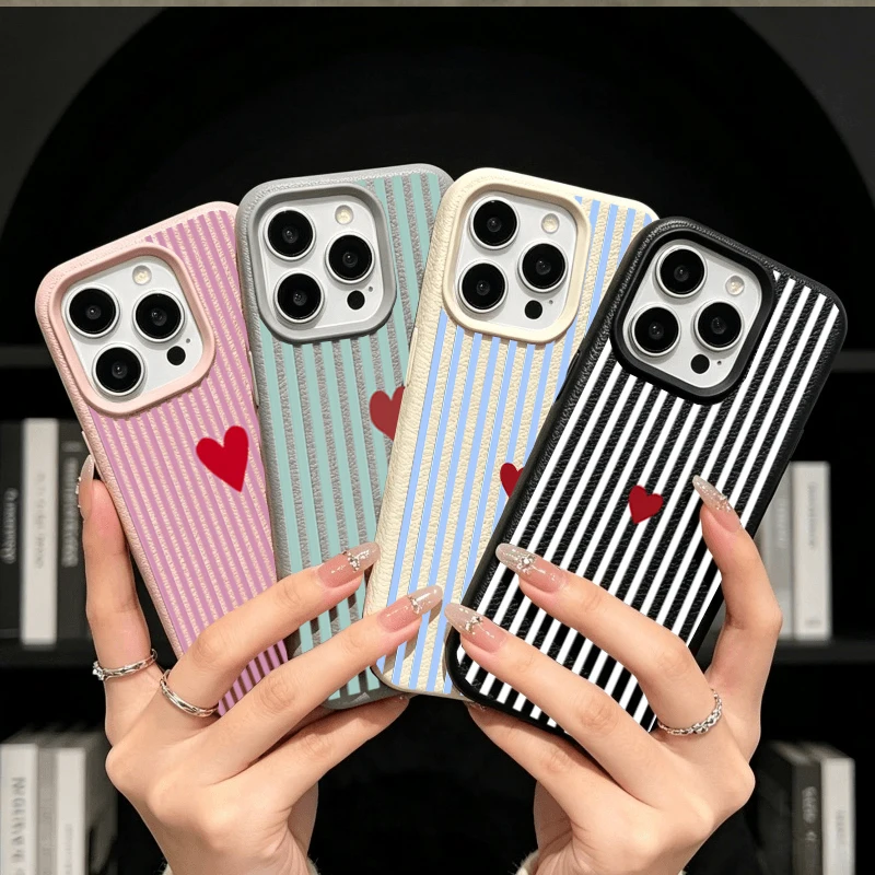 Realme Note 50 - Renkli Çizgili Kalp Desenli Realme C85